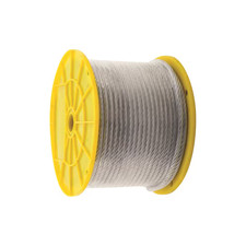 1/8 In. X 3/16 In. X 250 Ft. Vinyl-Coated Galvanized Aircraft Cable, 7X7 Constru
