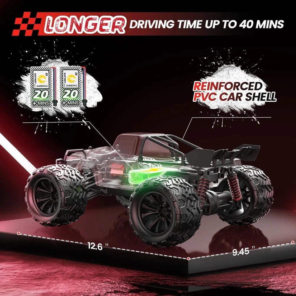 1/16 Brushless RC Cars for Adults Fast 50+ Mph, RC Trucks 4X4 Offroad Waterproof - Image 2 of 4