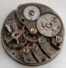 1920's Langendorf Swiss 21J Pocket Watch Movement Broadway Limited Full Hand Set