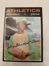 1971  TOPPS BASEBALL #523 John “Blue Moon” Odom EX-NM Oakland A’s
