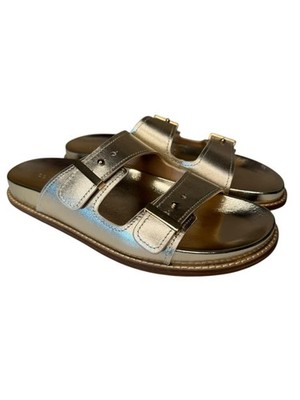 Cole Haan NEW Women's Marisol Footbed Sandal Soft Gold Leather Size 8B $140