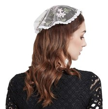 Church Veils Embroidery Lace Traditional Catholic Lace Mantilla Chapel Veil Y...