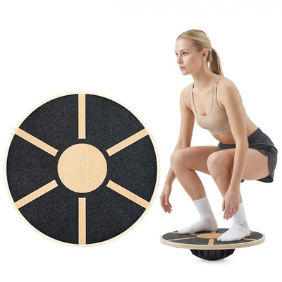 #ad Round Wood Wobble Board Balance Trainer for Core Strength amp; Workout $19.80