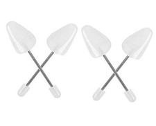 2Pairs Transparent Plastic Practical Shoe Tree Stretcher Shaper Men Size