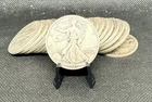 Full Roll (20) 90% Silver Walking Liberty Half Dollars (Circulated Condition)