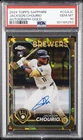 2024 TOPPS CHROME SAPPHIRE AUTO JACKSON CHOURIO ROOKIE RC 37/50 PSA 10