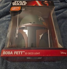 Brand New Sealed Star Wars Boba Fett Helmet 3D Deco Light Disney