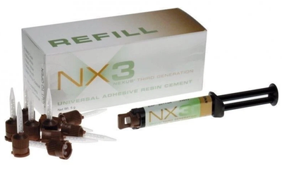 #ad Kerr Dental 33643 NX3 Universal Adhesive Resin Cement Automix Syringe Clear 5 Gm $53.50