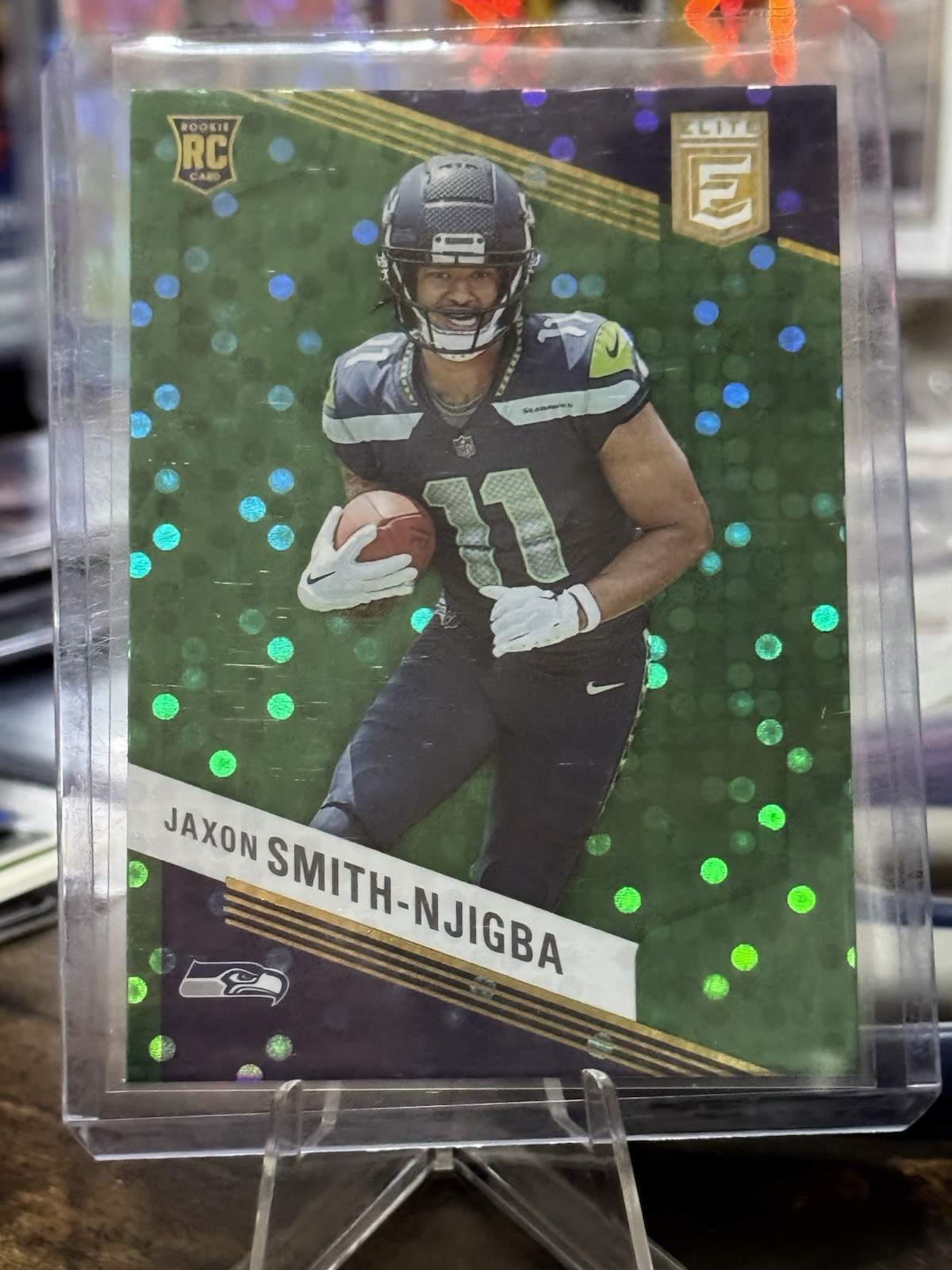 2023 Panini Donruss Elite - Rookies Jaxon Smith-Njigba Green Disco (RC) #151