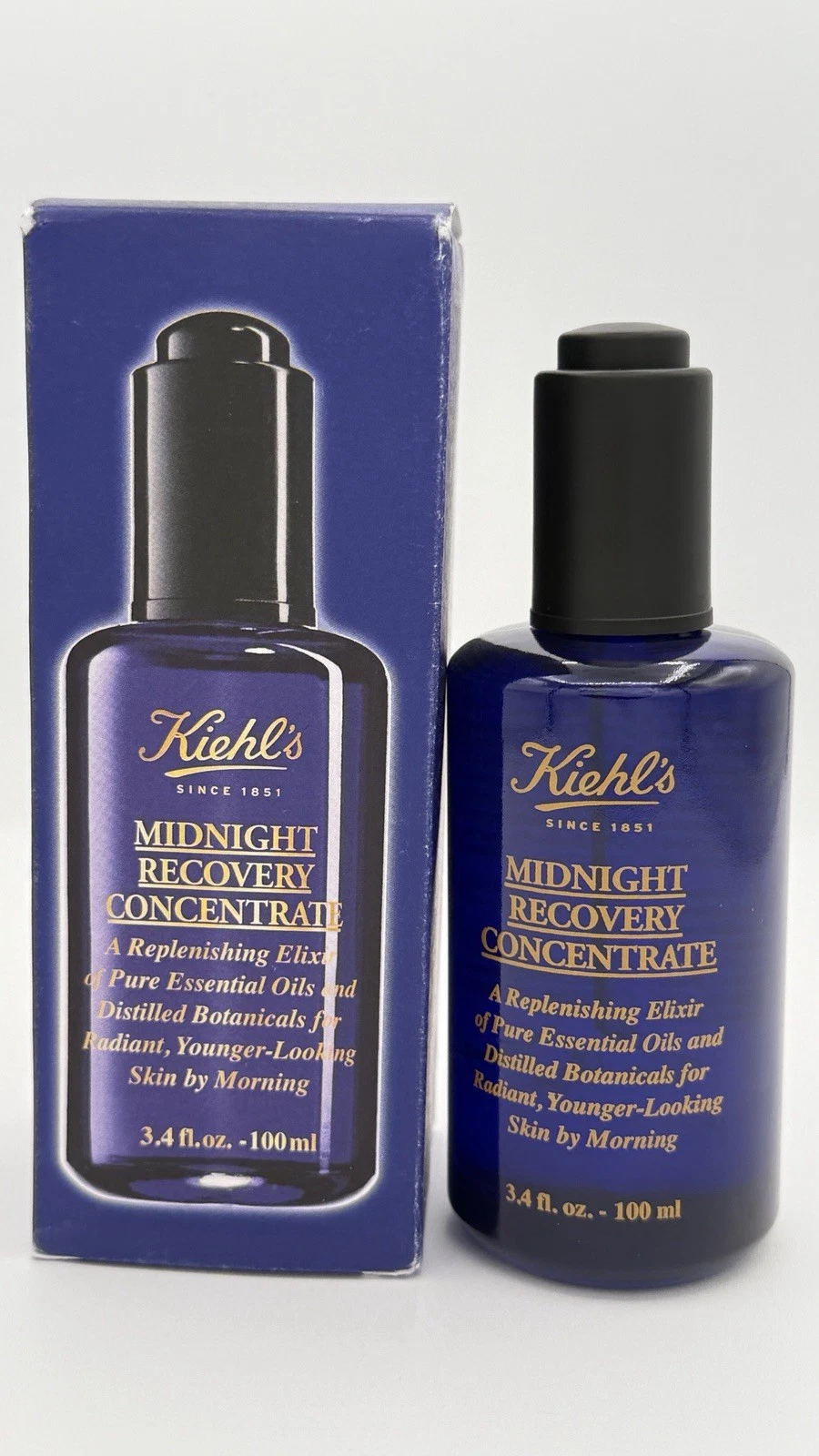 Kiehl's Midnight Recovery Concentrate Elixir Face Serum 100ml 3.4oz