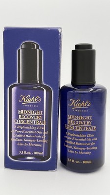 Kiehl's Midnight Recovery Concentrate Elixir Face Serum 100ml 3.4oz