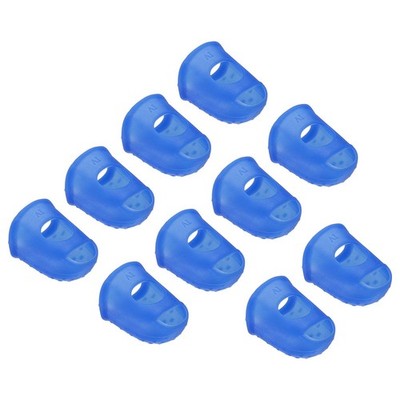 Finger Tips Anti Slip Fingertip, 10 Pack 30mm Silicone Finger Guard, Dark Blue