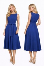 Calvin Klein Women's Fit  Flare Belted A-Line Midi Dress size 4