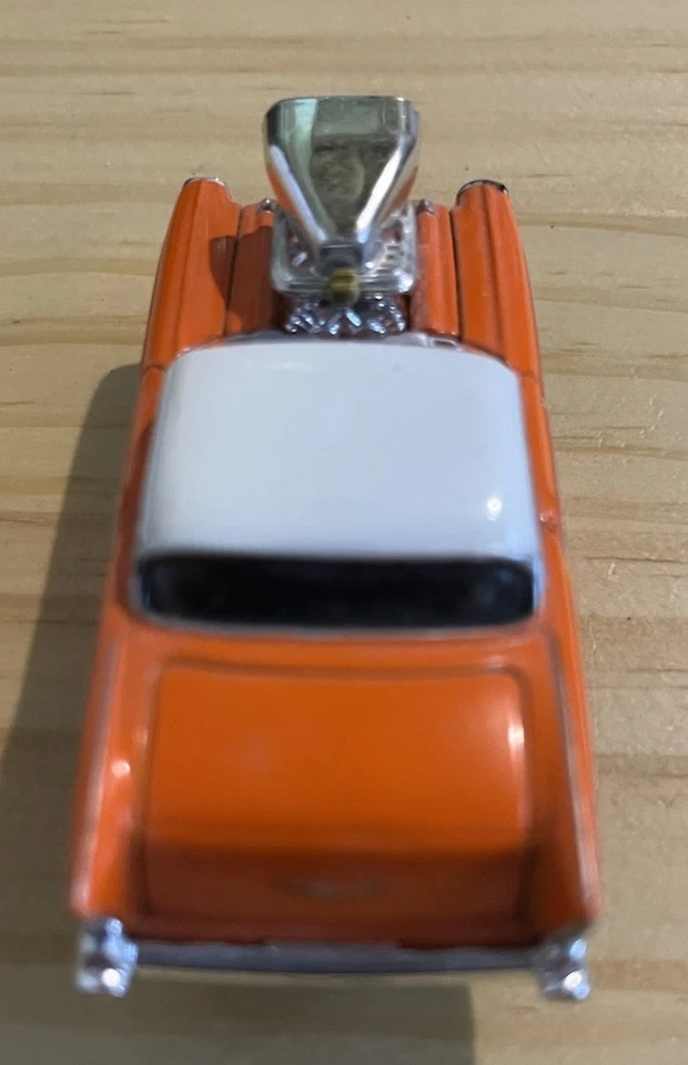 Funline 2001 Muscle Machines Rubber Tires Die-Cast Orange & White Tone 3 1/8 - Image 4 of 4