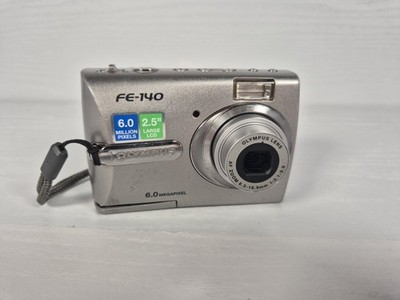 Olympus Digital Camera FE-140 6.0MP Silver Fully Tested Working **Loose Cover***