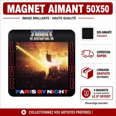 Magnet Trust French hard rock band 5x5 cm Aimant Frigo Fridge Magnet v11 - Photo 1/4