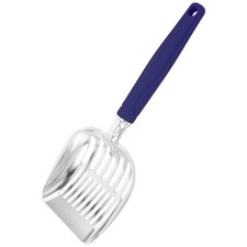 Cat Litter Scoop: Metal Cat Scooper - Long Handle Kitten Sifting Shovel   Heavy