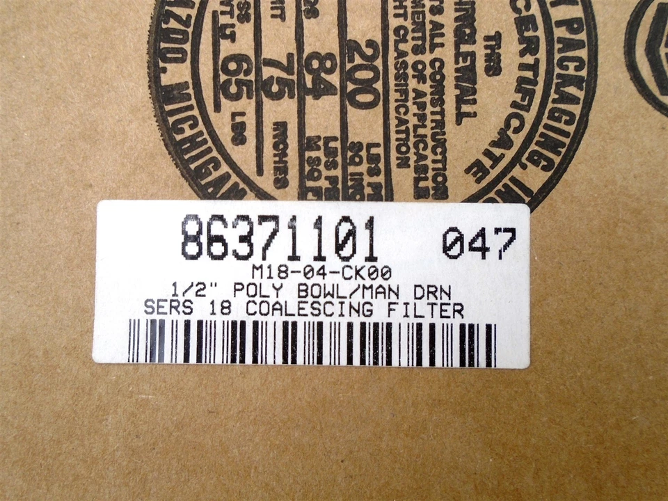 WILKERSON - M18-04-CK00 - COALESCING FILTER - 1/2"NPT - 0.01m - 150psi 85cfm NEW - Image 4 of 4