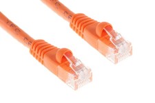 CAT6A Ethernet Patch Cable, Snagless, 5', Orange - Lifetime Warranty