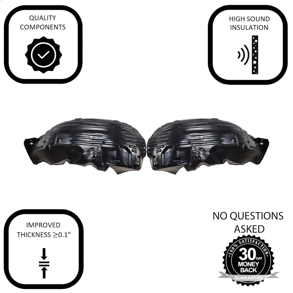 Set of 2 Fender Liners for Nissan Frontier 2005-2019 NI1250127 NI1251127. PHL Foto 2 de 4