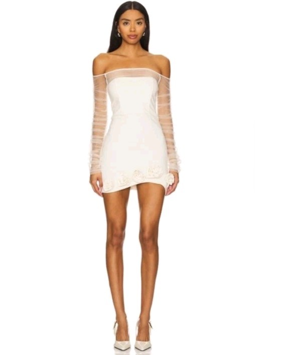 Camila Coelho NWT Thais Mini Dress In Cream, Size Small | eBay