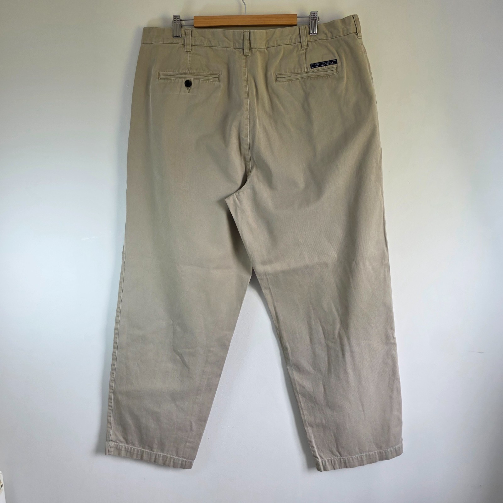 Tommy Hilfiger Golf Chino Trousers W41 L32 Beige Pleated Straight Men's Preppy image 4