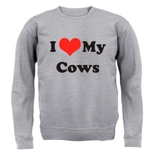I Love My Cows - Kids Hoodie / Sweater - Cow Farm Farmer Animal Pet Cattle Bull