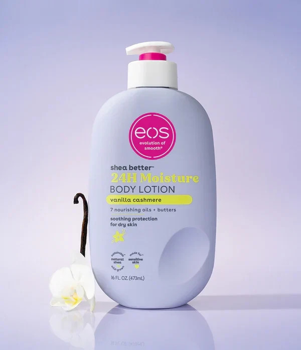 Joom Omi Japan Products Unisex Pink Eos Shea Better Body Lotion- Vanilla Cashmere, 24-Hour Moisture Skin Care, Lightweight & Non-Greasy, Made With Natural Shea, Vegan, 16 Fl Oz - Image 3