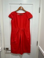 Oscar dela Renta women's Dress, size 2, Red, MADE IN ITALY, 100% Silk