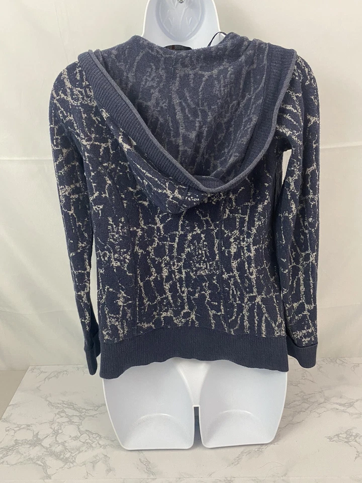 Suéter con capucha tejido manga larga Style & Co. para mujer S azul desgastado Z Foto 3 de 4