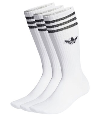 Adidas Men Solid Crew Ankle 3 Pairs Socks White 3PP Fashion Casual