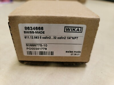 #ad #ad Wika Gauge 8634666 611.12.063 Inches of Water 0 32 New Open Box $45.63