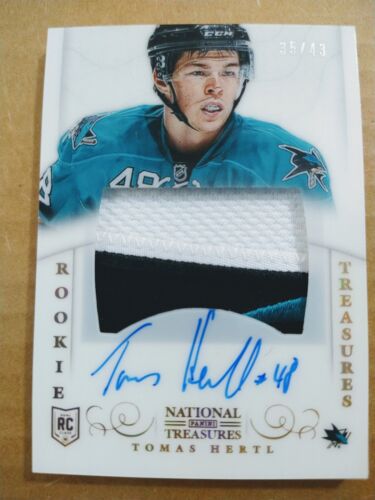 2013-14 Panini National Treasures /43 Tomas Hertl 217 Rookie Patch Auto Rainbow - Picture 1 of 2