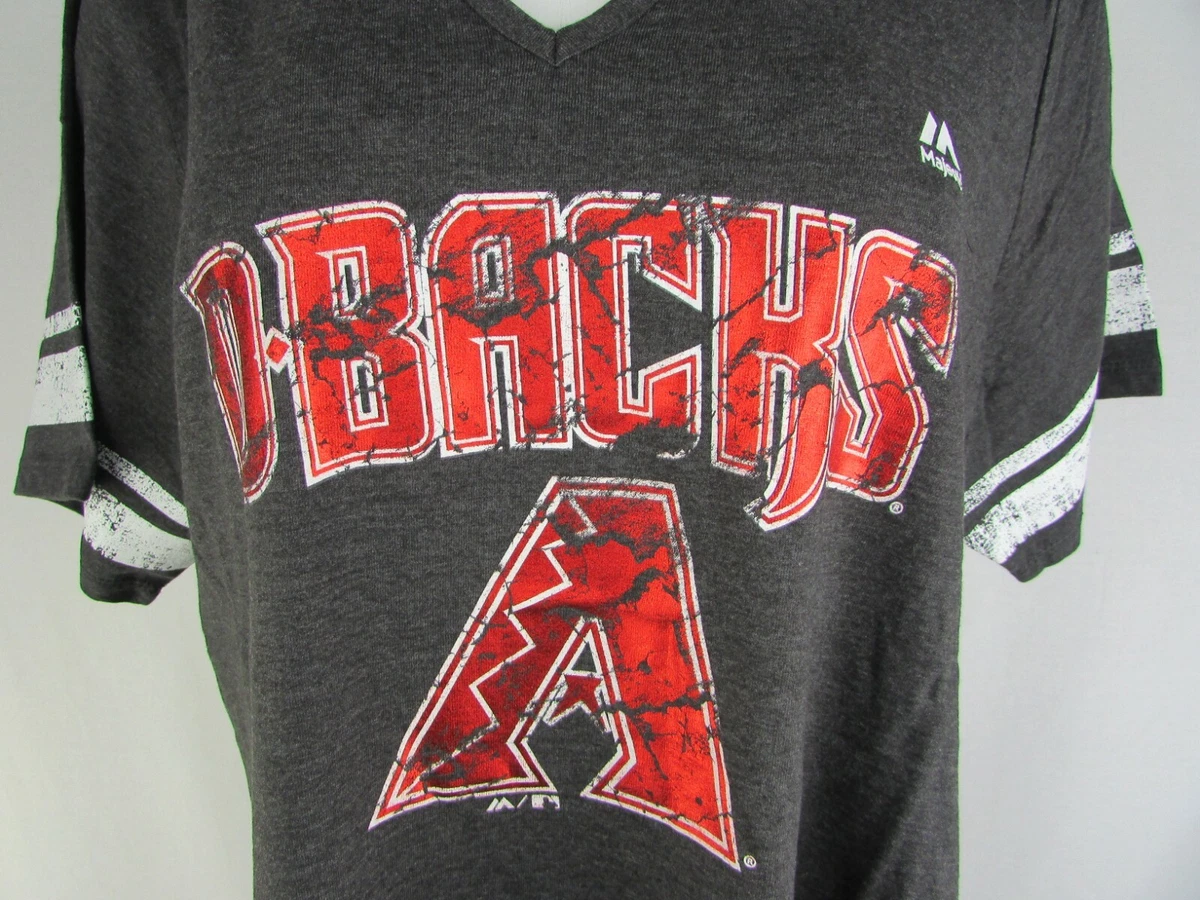 Arizona Diamondbacks MLB Majestic Women's Plus-Size Notch-Neck T-Shirt