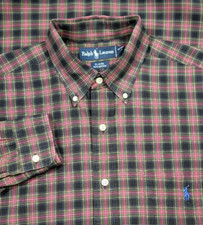 Vtg Polo Ralph Lauren Button Up Blaire Shirt Mens M Plaid Multicolor 90s