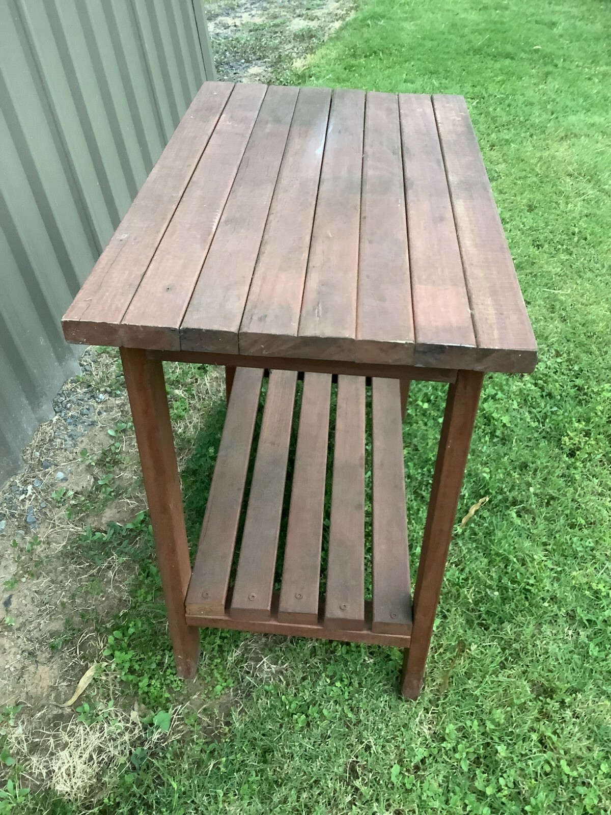 HARDWOOD OUTDOOR TABLE BENCH SOLID HARDWOOD TIMBER TABLE eBay