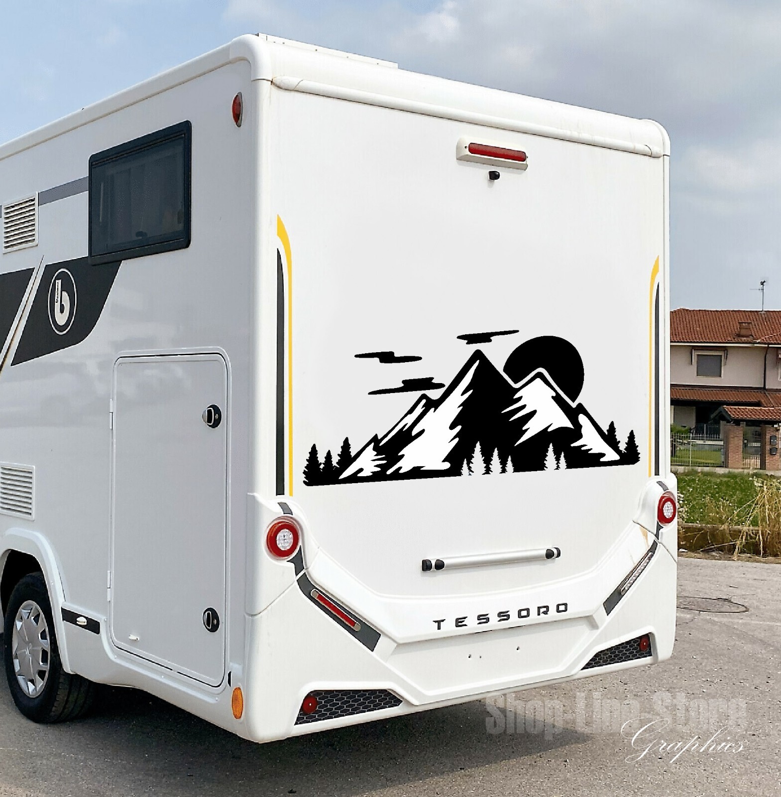 Adesivo grafico per camper e caravan