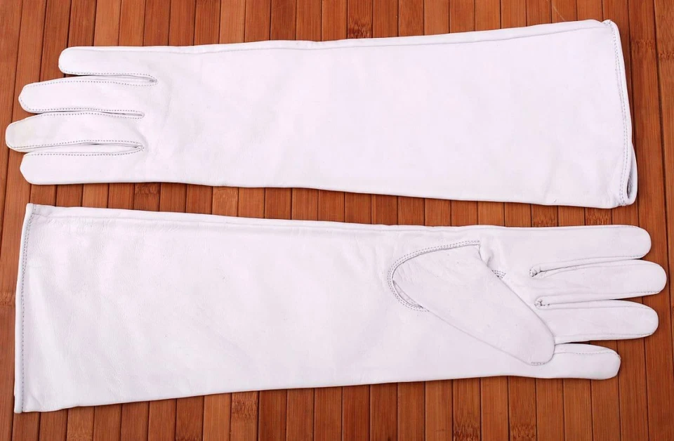 Women Genuine Sheep Leather Opera Gloves unlined (40-42 cm). - Image 2 of 4