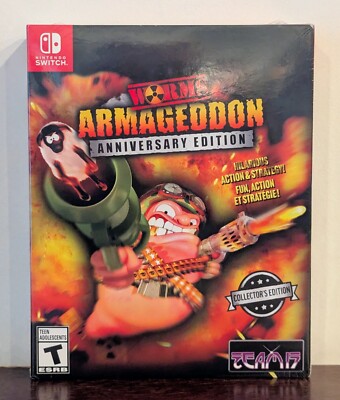 Worms Armageddon Anniversary Collectors Edition Nintendo Switch ESRB US Version