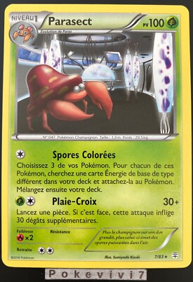 Pokemon Karte Parasect 7/83 Rare XY GENERATIONS DE
