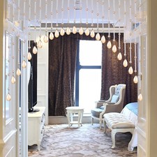 25/40 String sCrystal Hanging Glass Door Beads Arched Beaded Valance Curtain