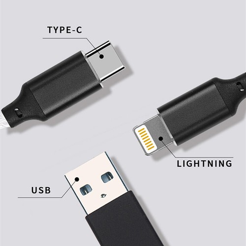 Multi-Function Adapter Cable TYPE-C USB Wire Control for Apple Android Compu _yi - Afbeelding 7 van 13