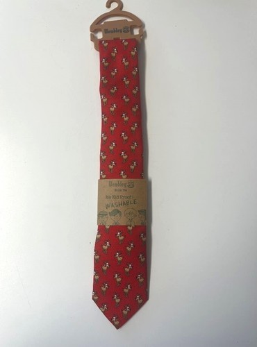 Boy's Wembly Red Dress Tie Christmas Reindeer MSRP $16.00 NEW - Picture 2 of 3