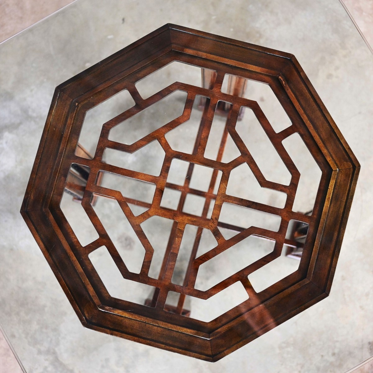 Chinese Chippendale Drexel Heritage Octagon Center or Dining Table