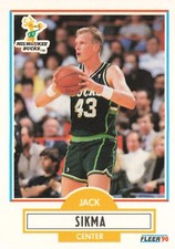 Jack Sikma 1990-91 Fleer #110 Milwaukee Bucks Basketball