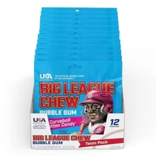 Big League Chew Curveball Cotton Candy 2.12 oz (Pack of 12)