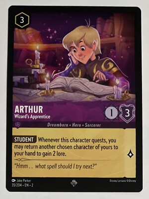 Arthur Wizard's Apprentice 35/204 Super Rare Ursula's Return Chapter 4 Lorcana