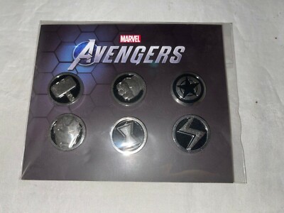 Disney Marvel Avengers Video Game Square Enix 6pc Pin Set-MIP