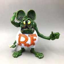 4" White RAT FINK Big "Daddy" Ed Roth Action Figure No Box