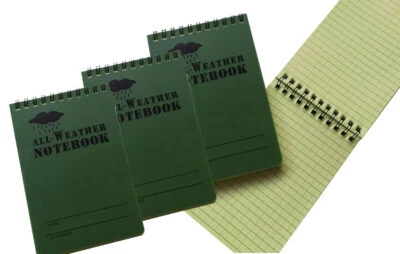 GEO-VERSAND 3 x Cuaderno Impermeable Outdoor Geocaching Set / Paquete Libro de registro All Weather